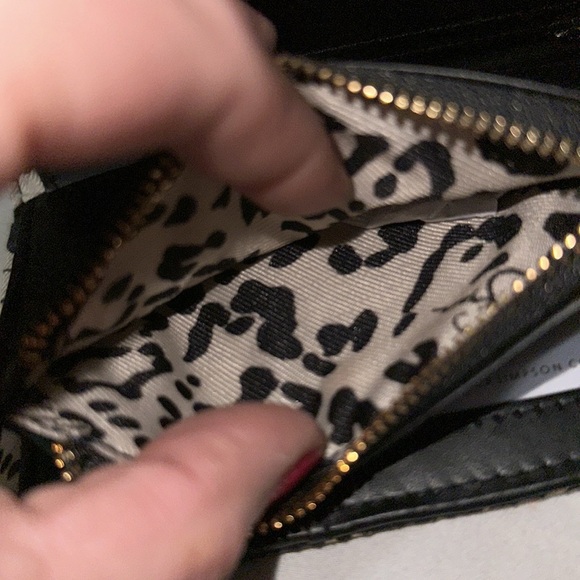 NWT Jessica Simpson flecked python black and gold snakeskin wallet so nice - Picture 6 of 7